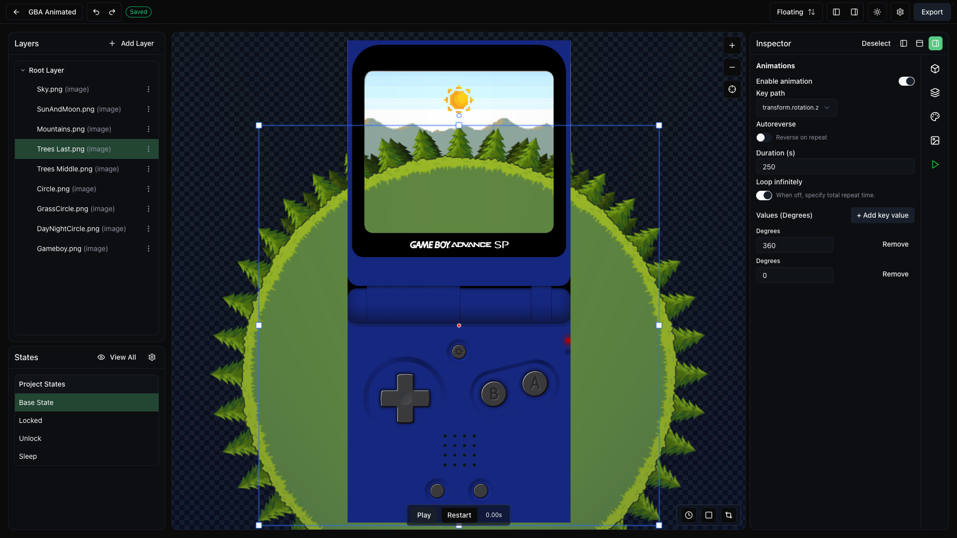 CAPlayground app preview (dark)
